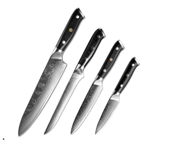 Japanese Damascus steel knife kitchen knife fruit knife (Option: 4Pcs)